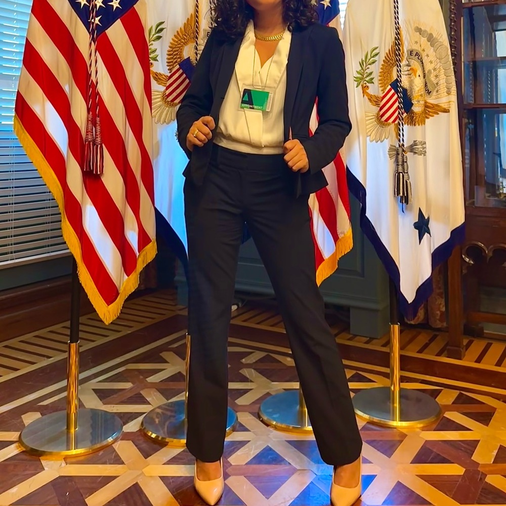 Ann Taylor Navy Blue 2 Piece Suit